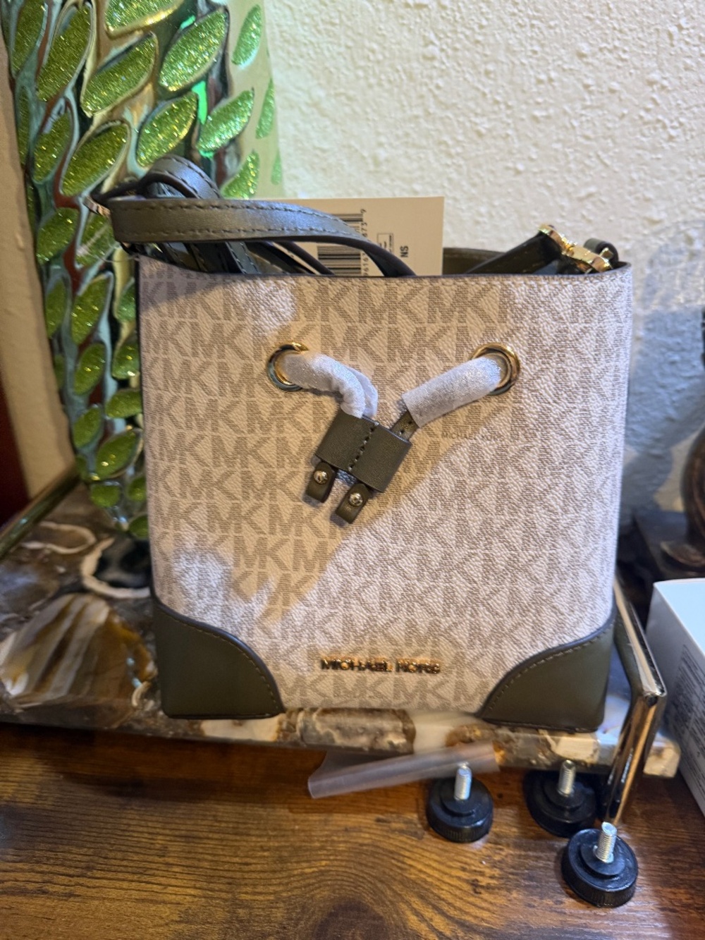 New Michael Kors Mini Leather bucket handbag